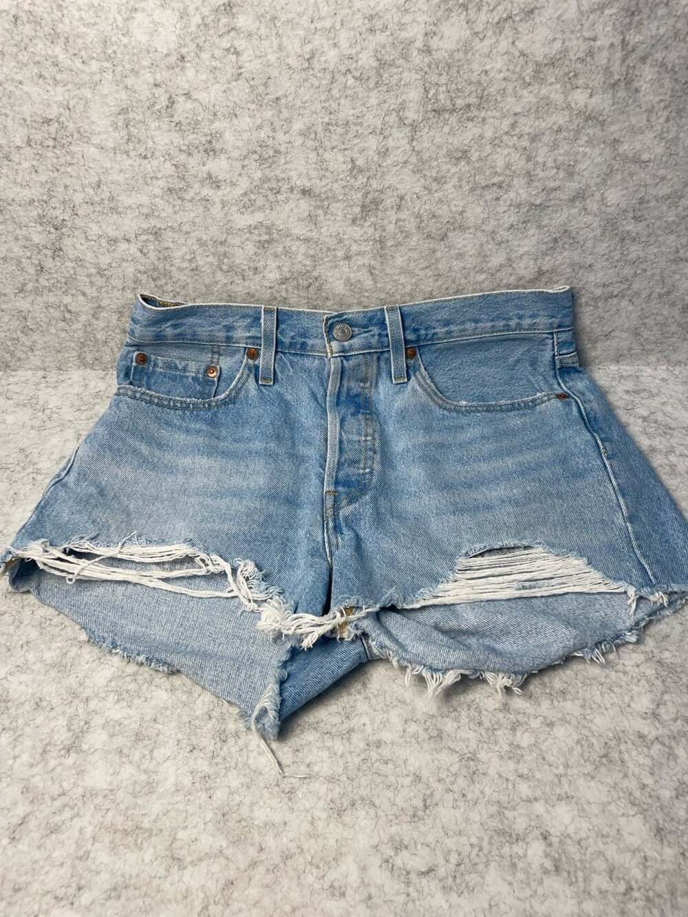 Levi's Premium 501 Original Cut-Off Denim Shorts Size 28